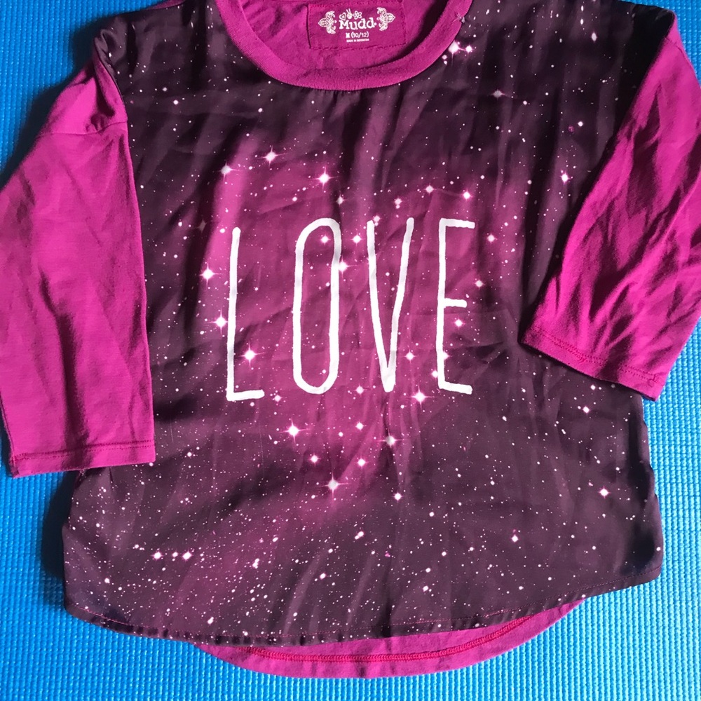 Mudd Kids Top Size medium 10-12 Love Top